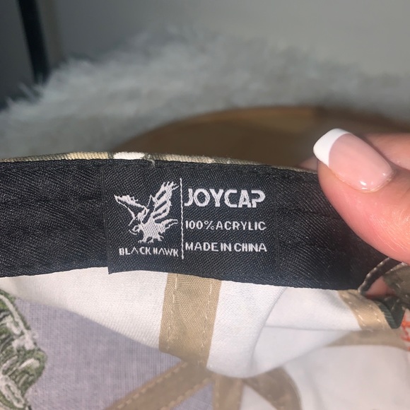 Joycap Black Hawk Cap Hat “Fish Now Work Later” Camo Adjustable - Picture 2 of 7